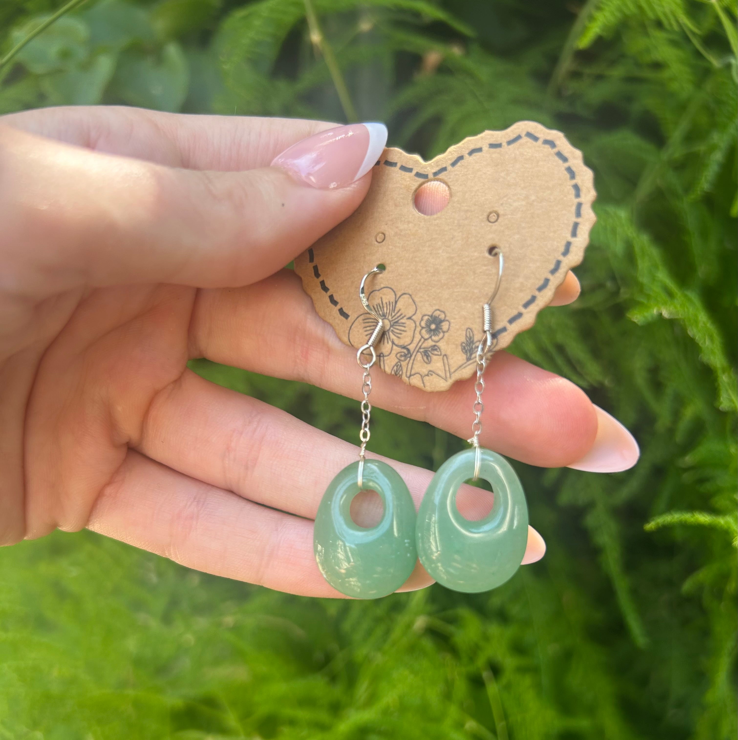 Green Aventurine Earrings- Retro Style Jewelry