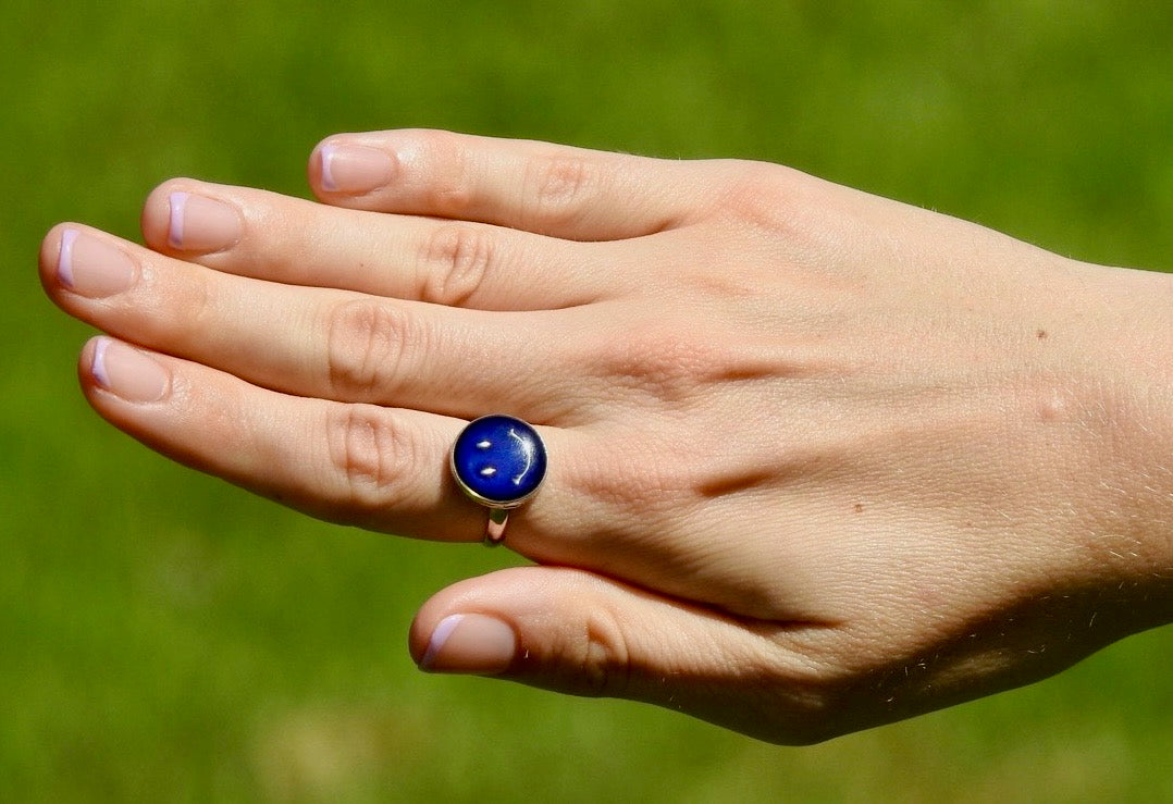 Smiley Face Mood Ring-Silver Plated Jewelry